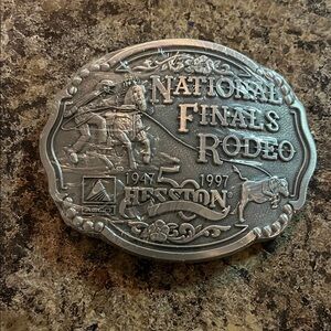 Vintage National Finals Rodeo Belt Buckle